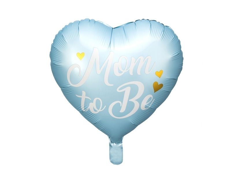 Folienballon "Mom to Be", Blau ca. 35 cm