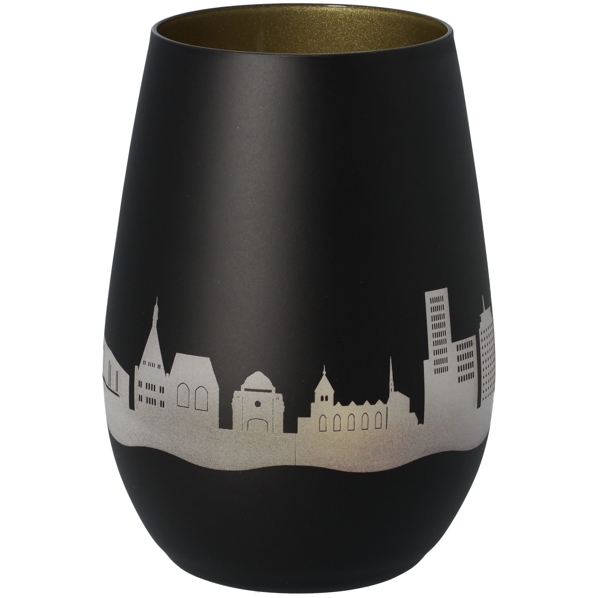 Windlicht Skyline Essen Schwarz/Gold Windlicht Skyline Essen Schwarz/Gold