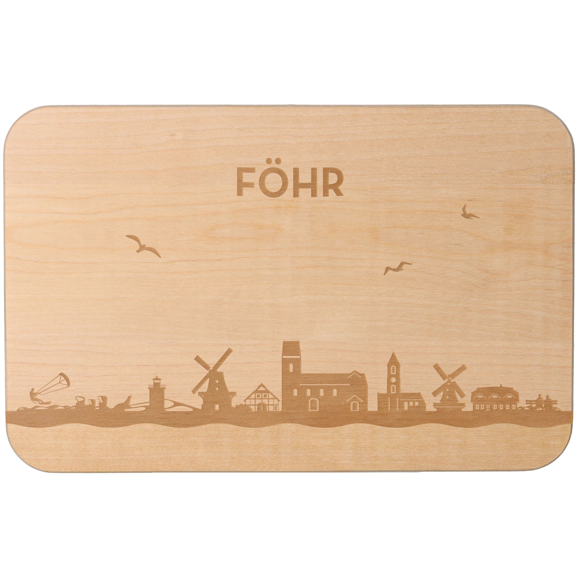 Frühstücksbrett Skyline Föhr 23cm x 15cm x 1cm Frühstücksbrett Skyline Föhr 23cm x 15cm x 1cm