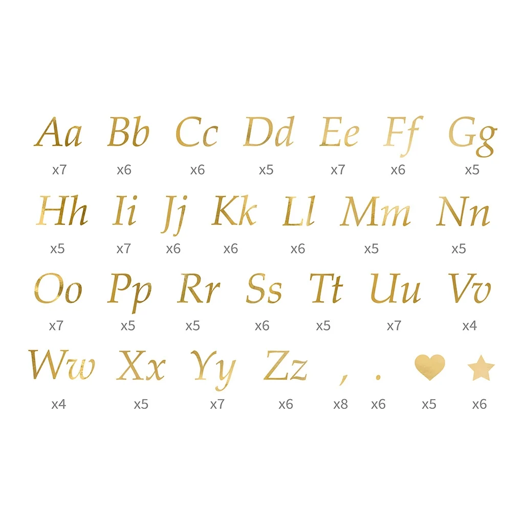 Alphabet, Gold, Schrift, Buchstaben, Aufkleber