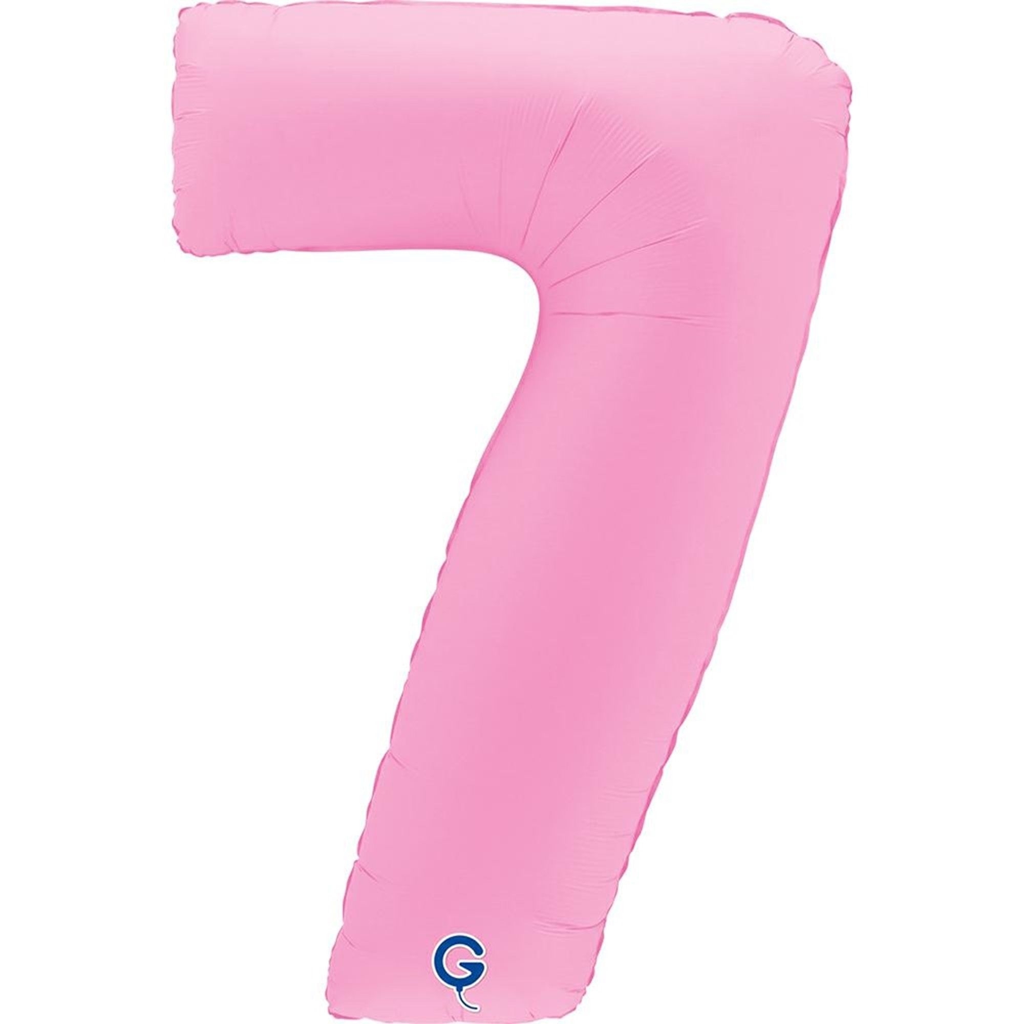 7, Ballon, Pink, aufblasbar, Sieben