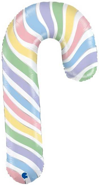 Folienballon Zuckerstange - Pastell 90cm