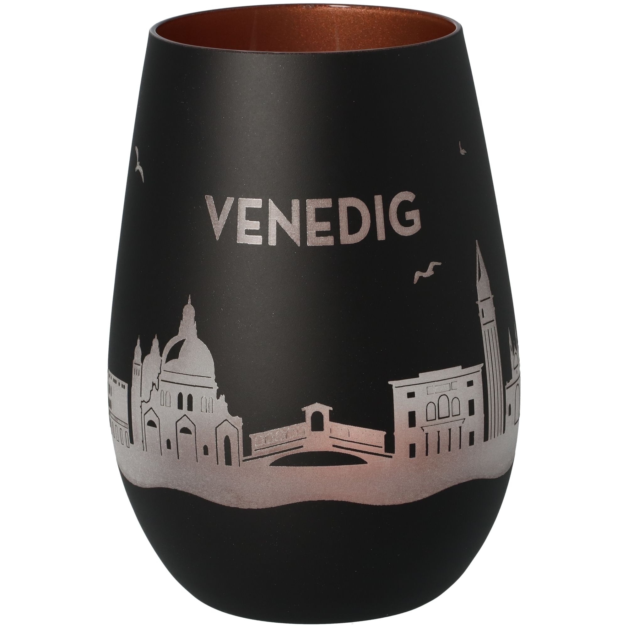 Windlicht Skyline Venedig Schwarz/Bronze Krug, Töpferei, Vase