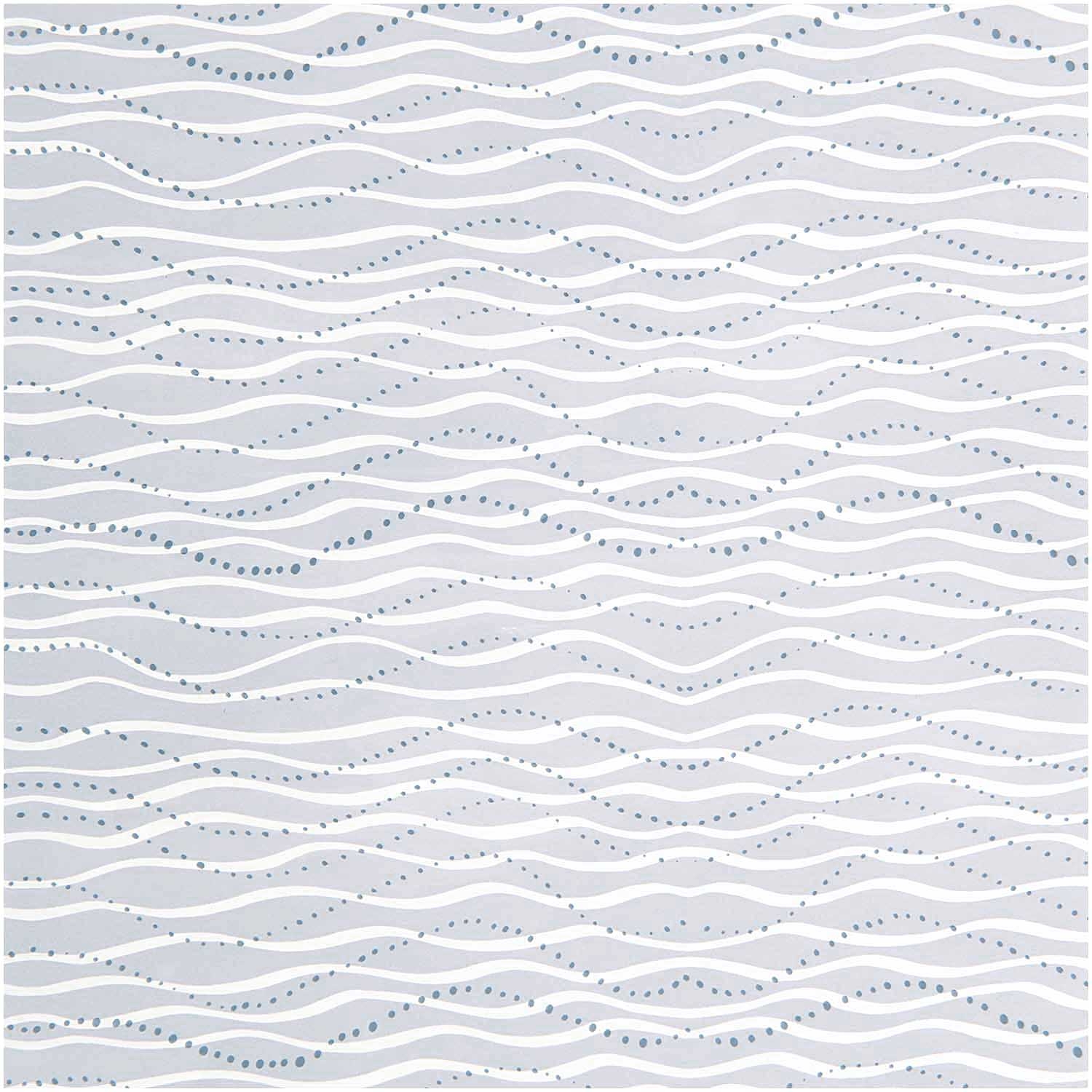 Geschenkpapier auf Rolle, "Wellen" grau/hellblau 2m Geschenkpapier auf Rolle, "Wellen" grau/hellblau 2m
