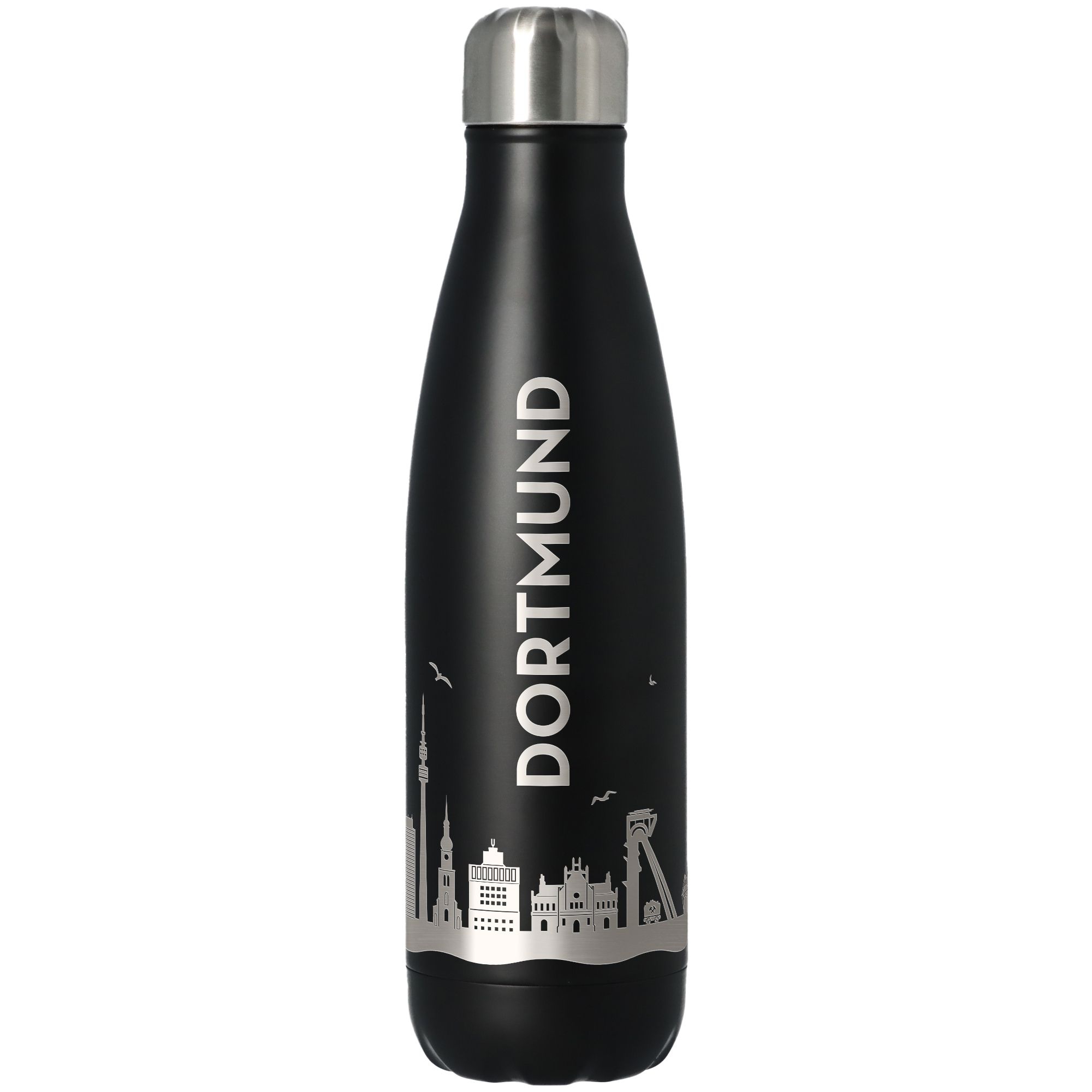 Trinkflasche Skyline Dortmund Schwarz 500ml