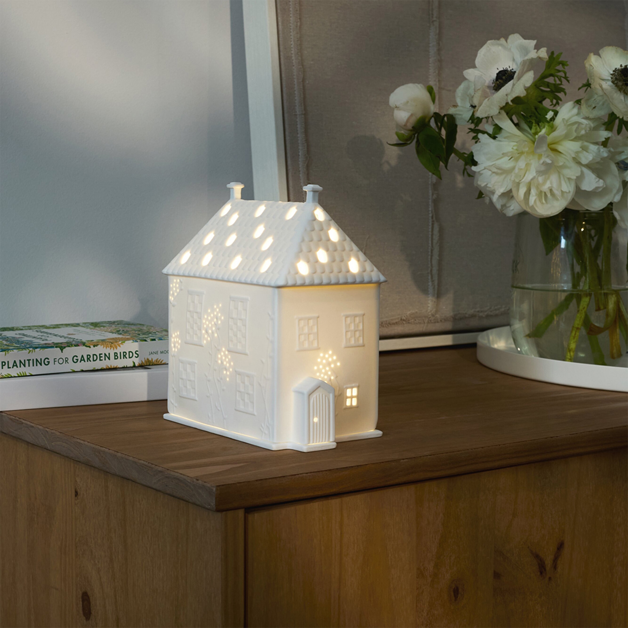 Dekohaus, Leuchthaus, Keramik, Weihnachtsbeleuchtung, Miniaturhaus