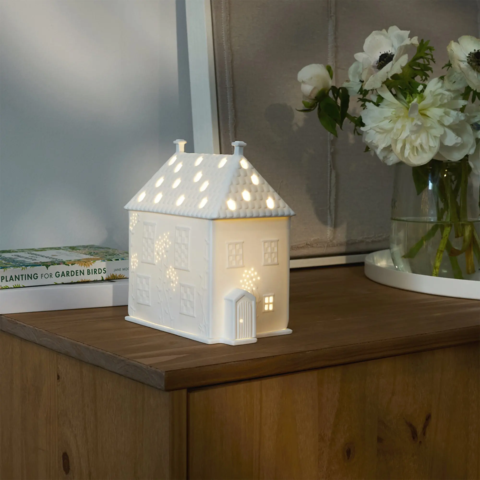 Dekohaus, Leuchthaus, Keramik, Weihnachtsbeleuchtung, Miniaturhaus