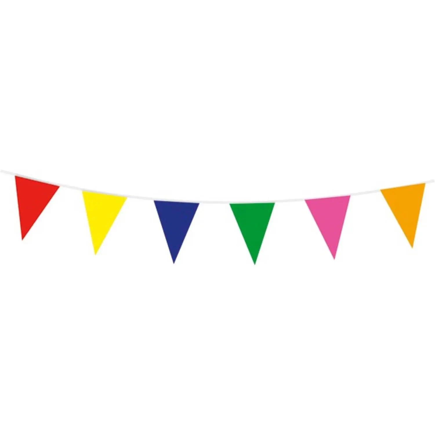 Wimpelgirlande aus Kunststoff, Bunt 10 m