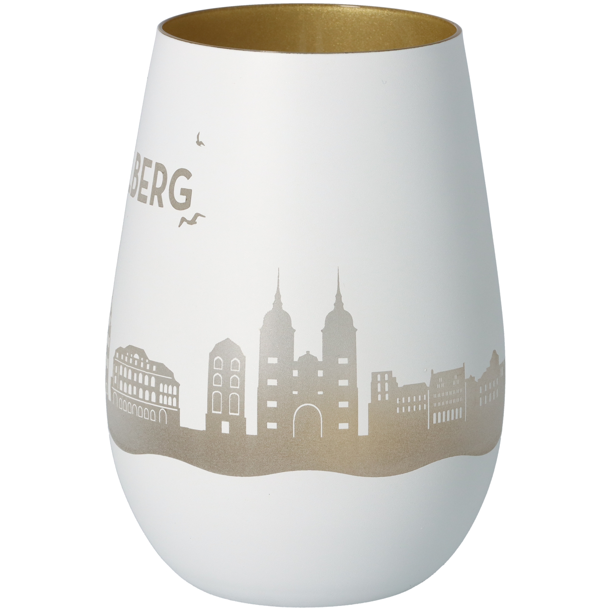 Windlicht Skyline Heidelberg Weiß/Gold Windlicht Skyline Heidelberg Weiß/Gold