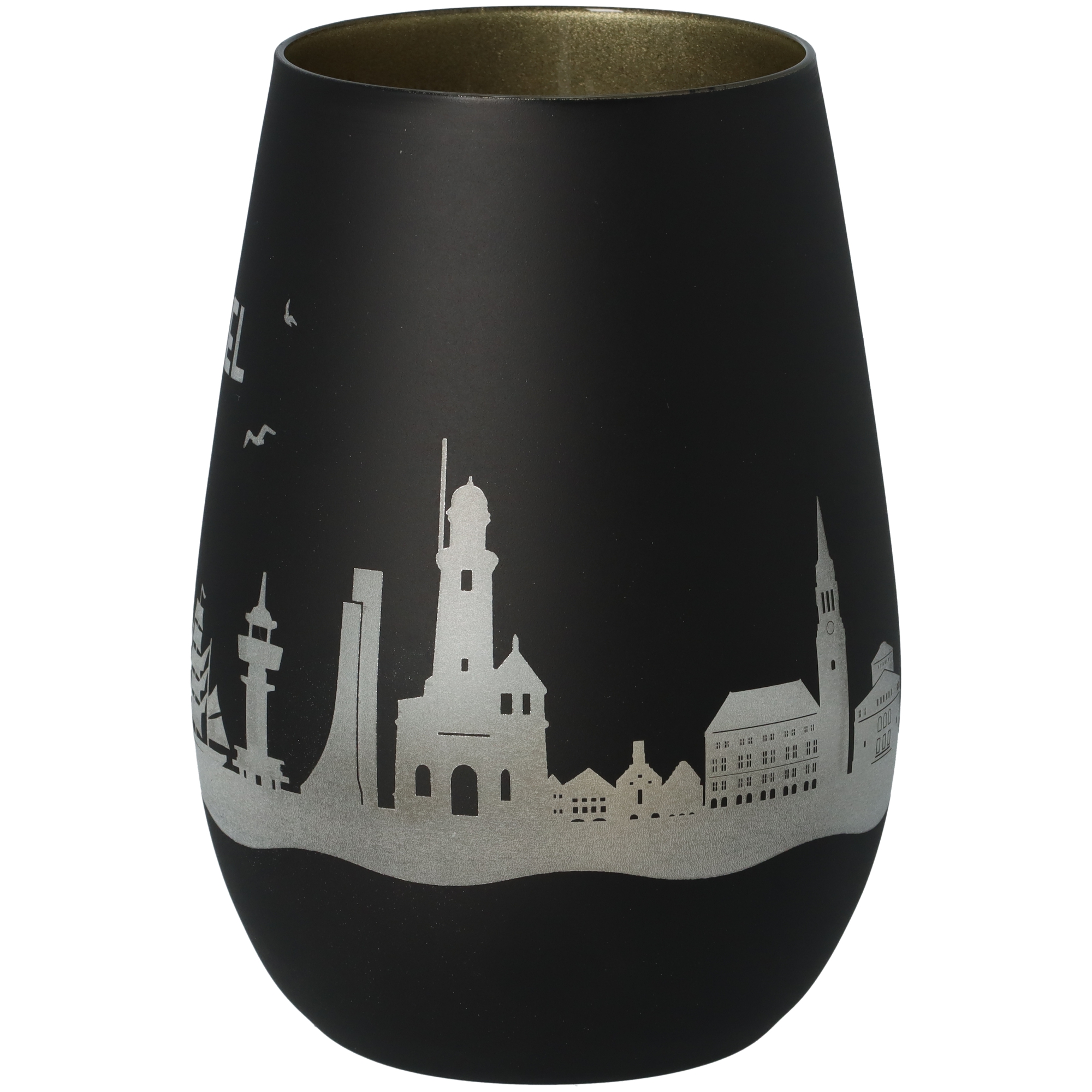 Windlicht Skyline Kiel Schwarz/Gold Windlicht Skyline Kiel Schwarz/Gold
