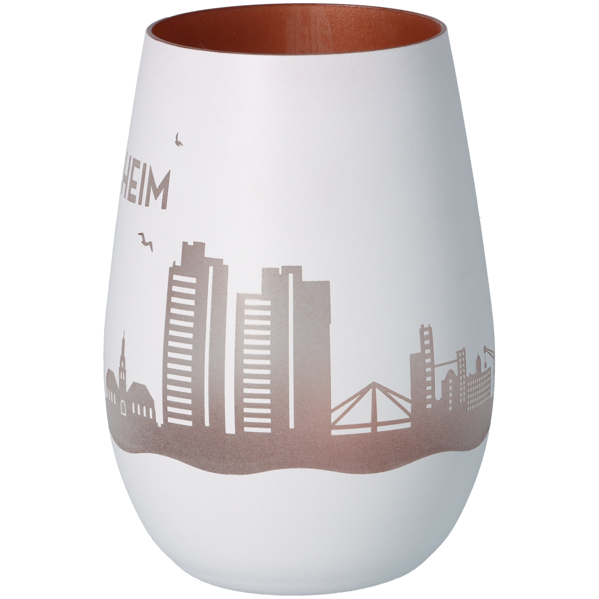Windlicht Skyline Mannheim Weiß/Bronze Windlicht Skyline Mannheim Weiß/Bronze