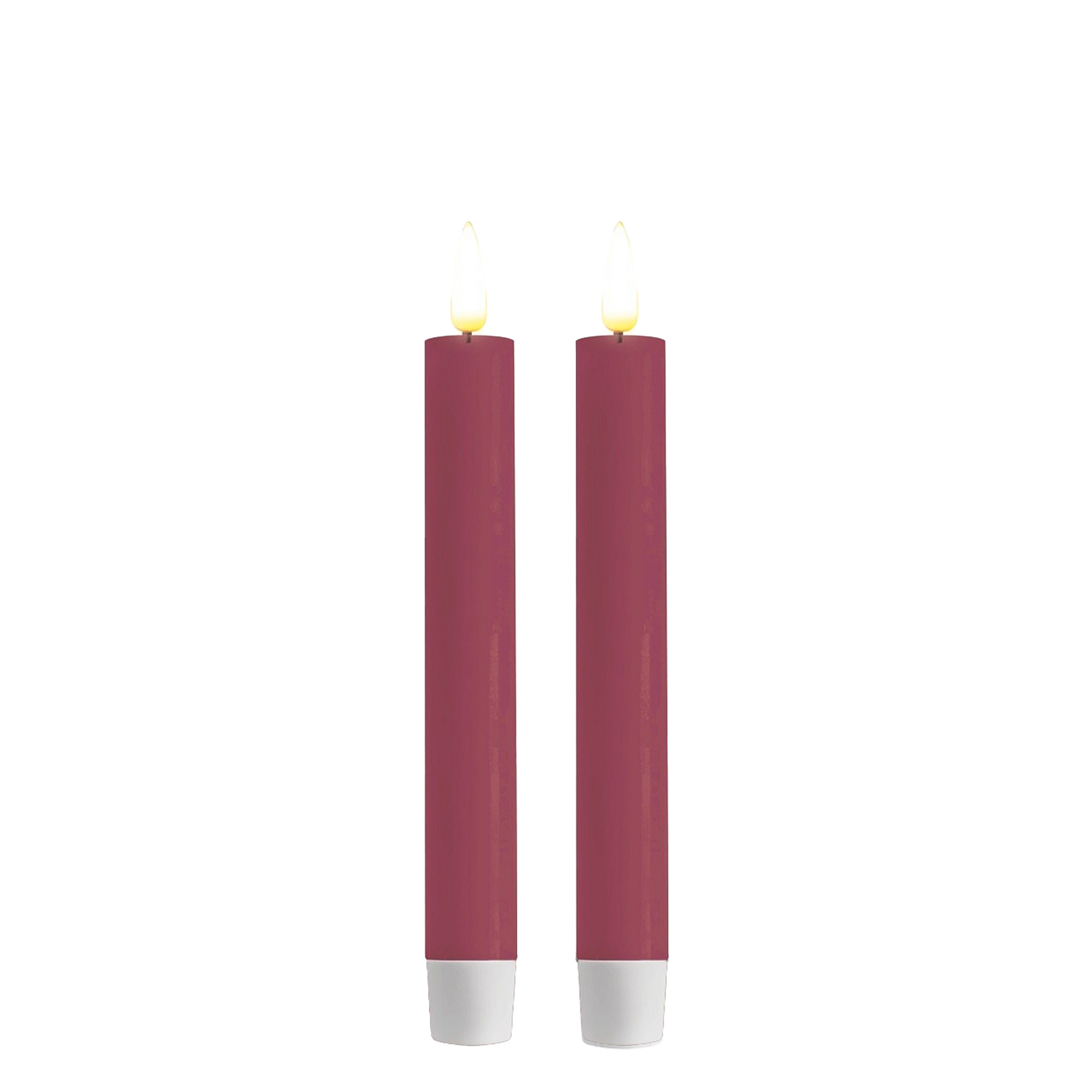 6ed2ba34141d77f9a8303e6946838f1fa569fa39 Deluxe - 2 LED Stabkerzen Magenta, 15 cm