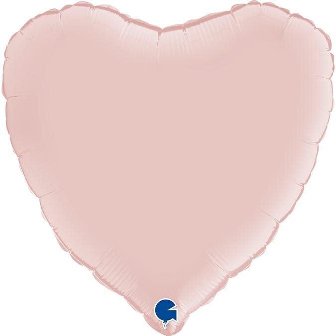 Folienballon Heart Satin Pastel Pink 18"/45cm Folienballon Heart Satin Pastel Pink 18"/45cm