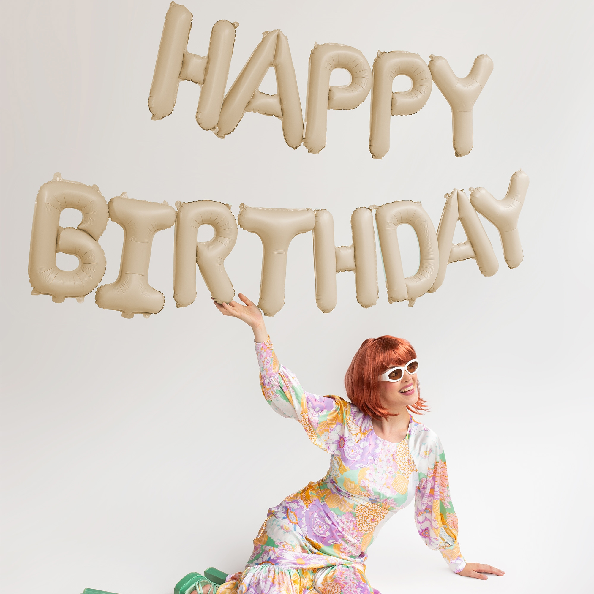 301ec7bcee010c2ef91d73eb6bfb8da379d6d077 Ballongirlande "Happy Birthday", Beige