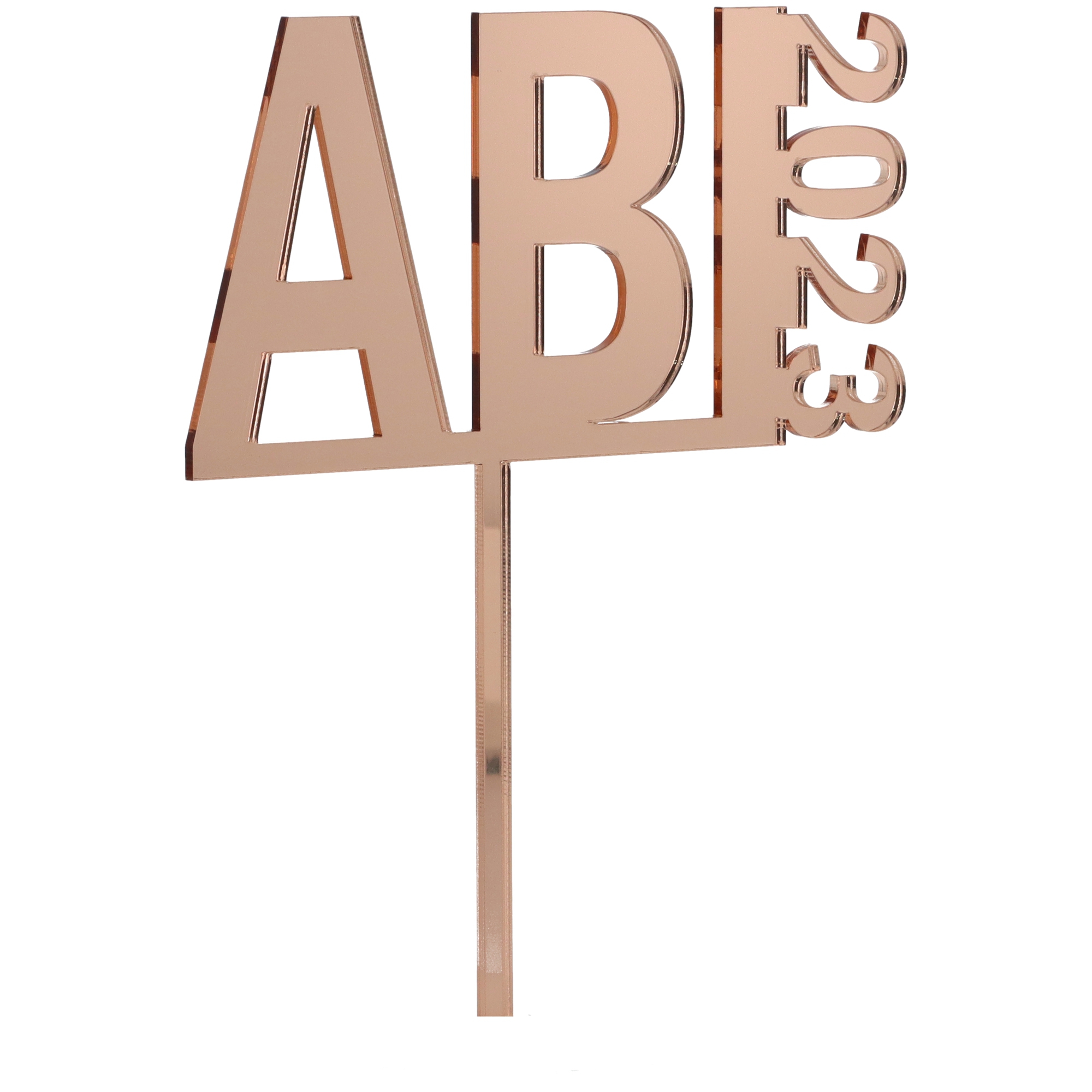 Cake Topper "ABI 2023" 18cm x 14,5cm Spiegel-Acryl