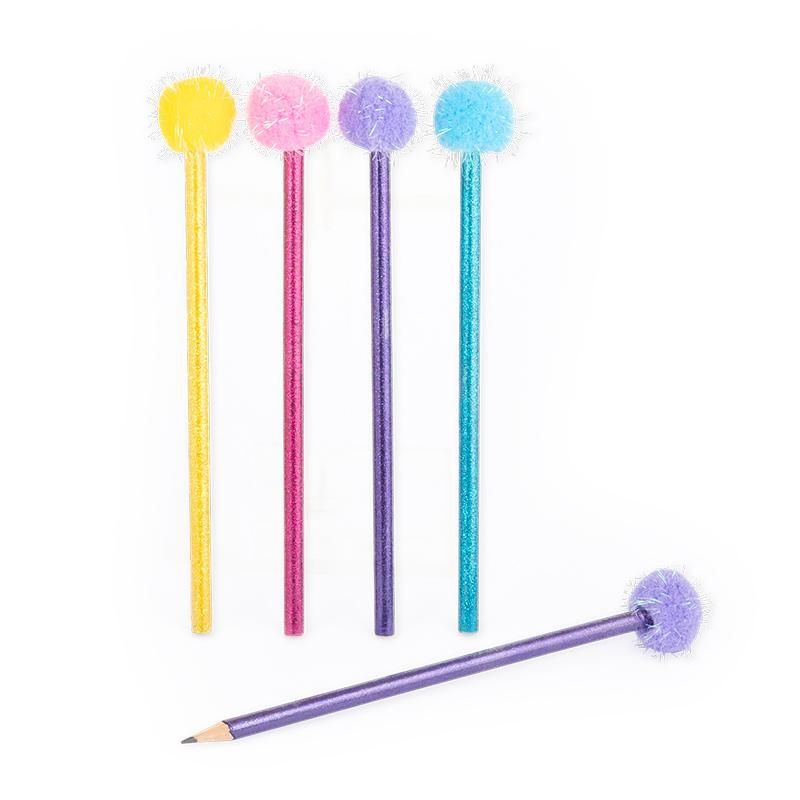 Glitzer Bleistift mit Pom Pom Topper