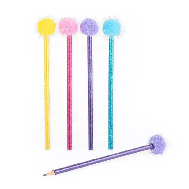 Glitzer Bleistift mit Pom Pom Topper