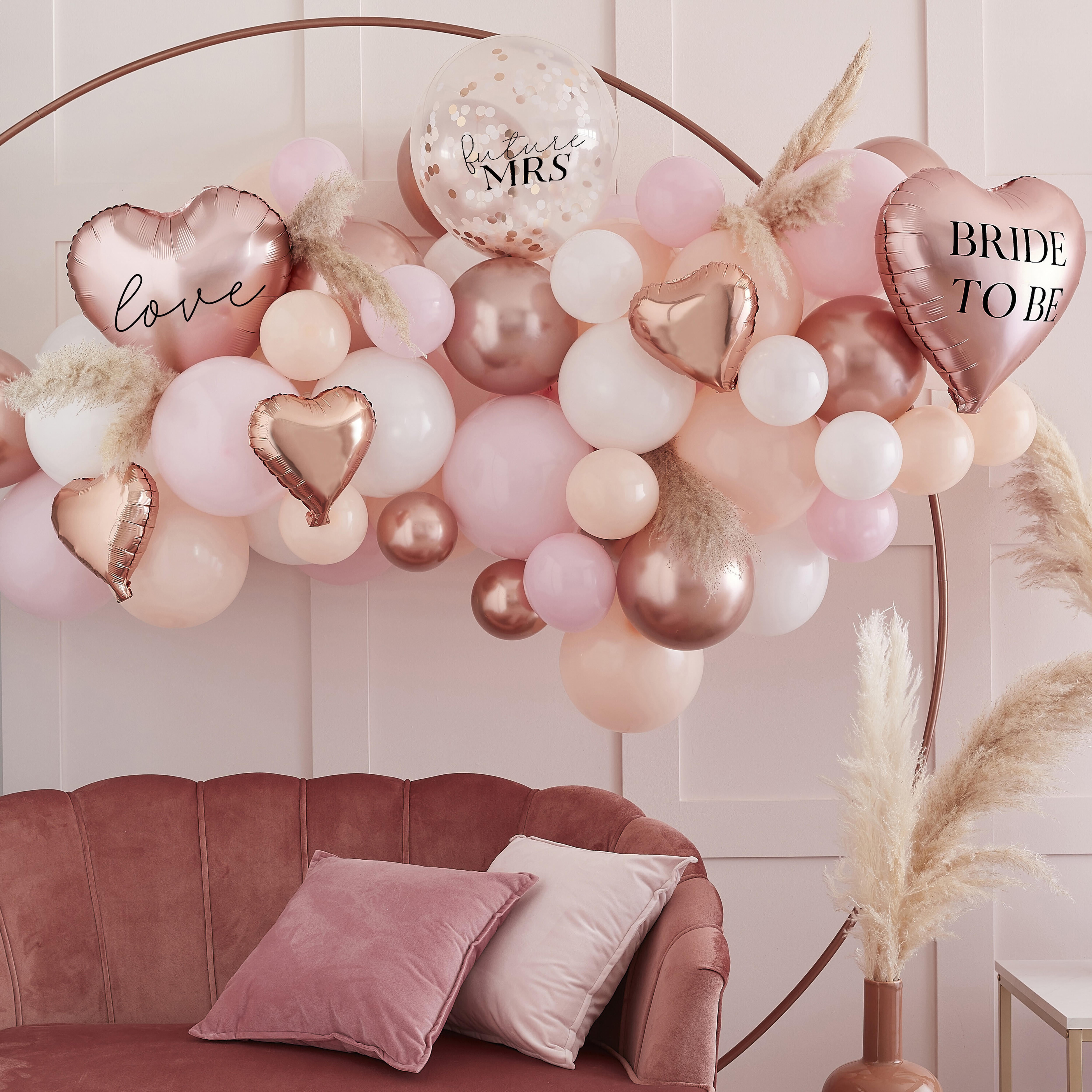 DIY Ballongirlande zum Selberbauen "Bride to be" - Roségold/Rosa/Peach/Weiß DIY Ballongirlande zum Selberbauen "Bride to be" - Roségold/Rosa/Peach/Weiß