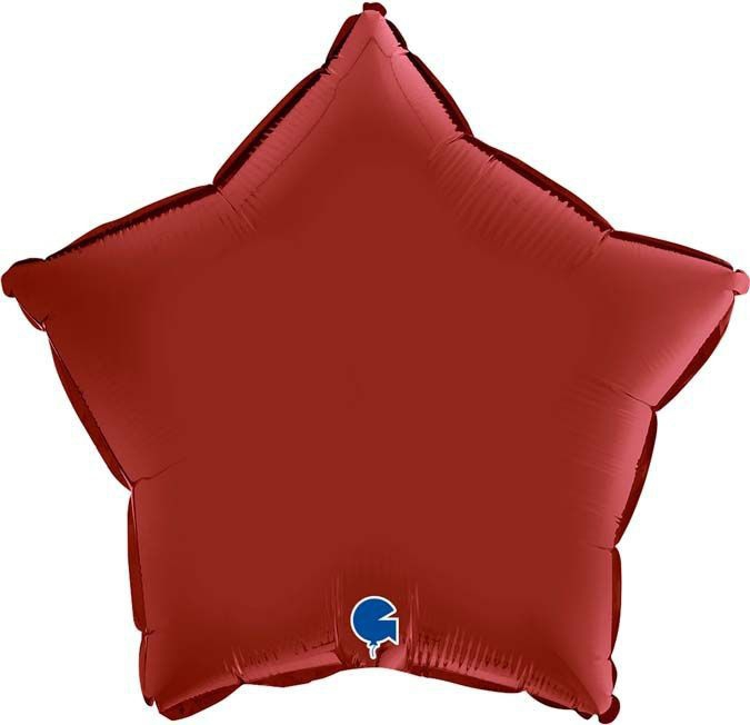 Folienballon Stern Satin Rubin Rot 45cm Folienballon Stern Satin Rubin Rot 45cm