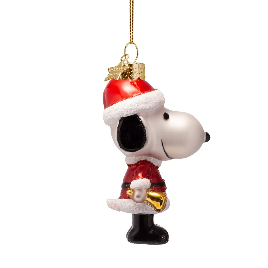 Vondels Weihnachtskugel "Snoopy mit Weihnachtsoutfit"
