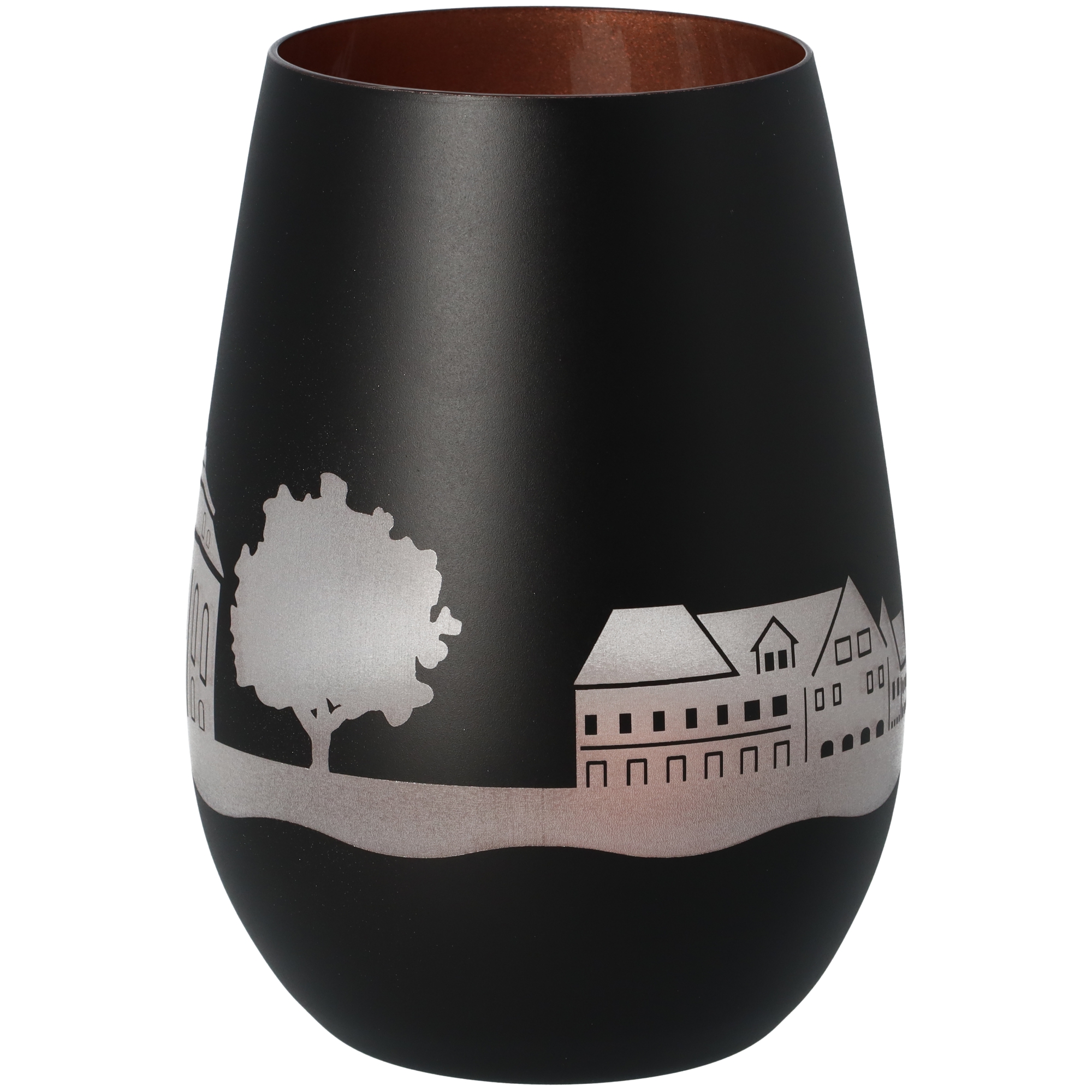 Windlicht Skyline Rellingen Schwarz/Bronze Krug, Töpferei, Vase