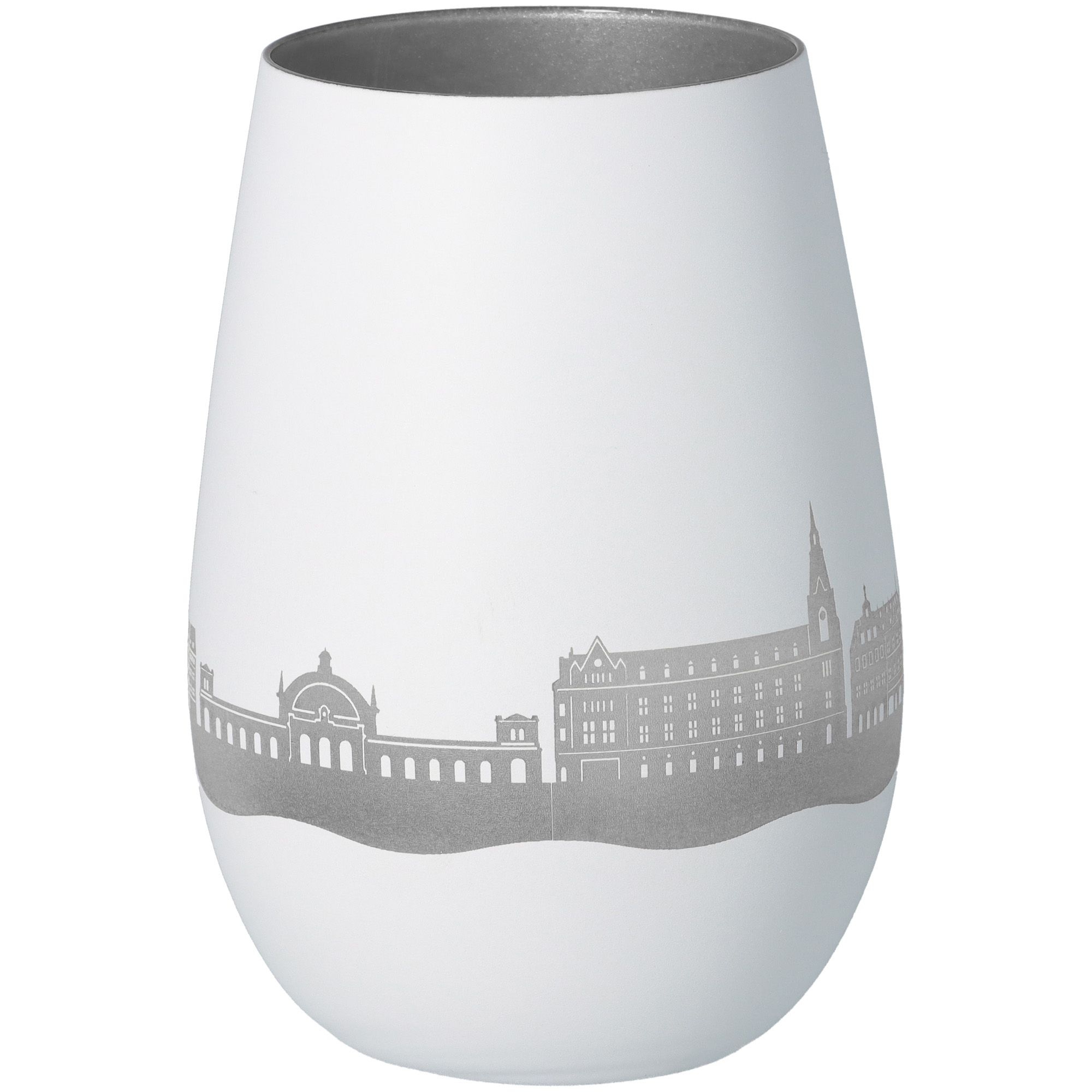 Windlicht Skyline Erfurt Weiß/Silber Windlicht Skyline Erfurt Weiß/Silber