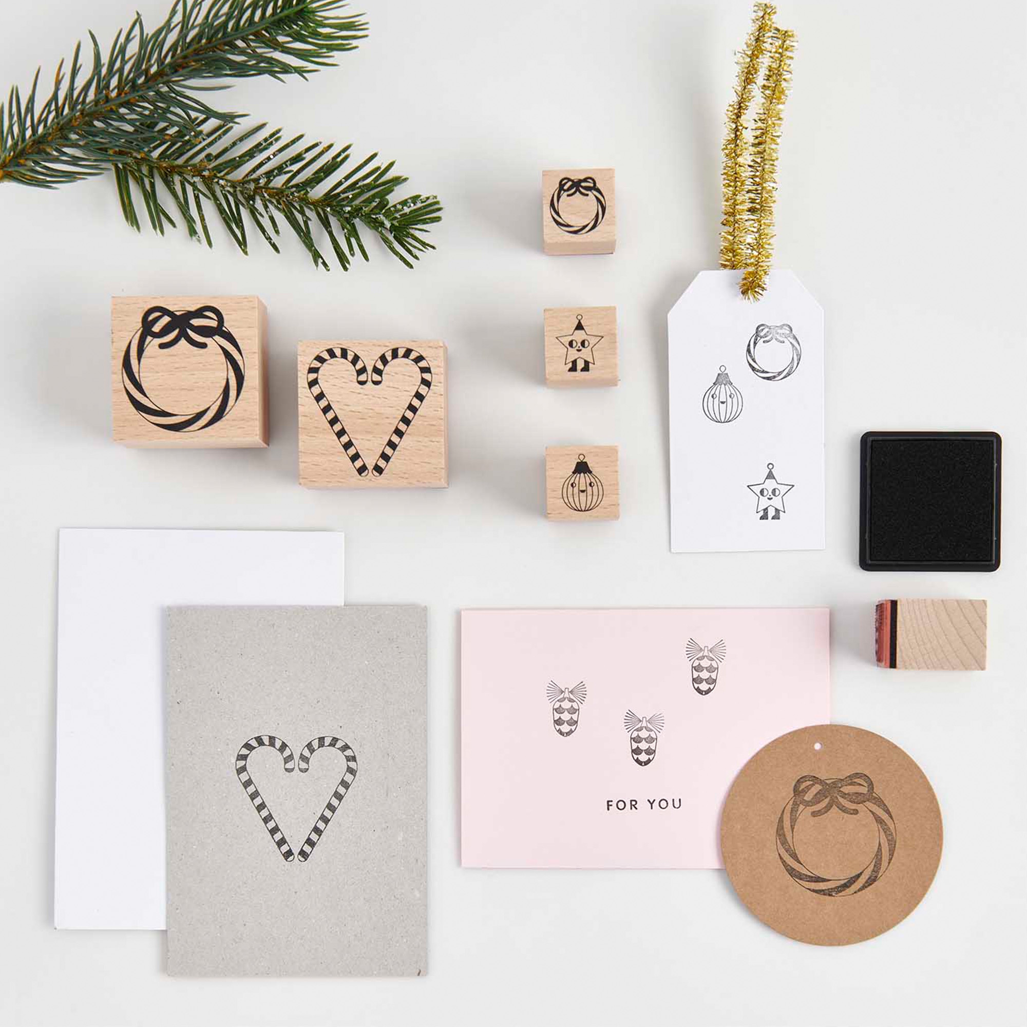 Stempelset Christmas Rocks "Candy Cane", 7 teilig