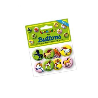 Pferde - 8 Minibuttons "Mein Ponyhof" Pferde - 8 Minibuttons "Mein Ponyhof"