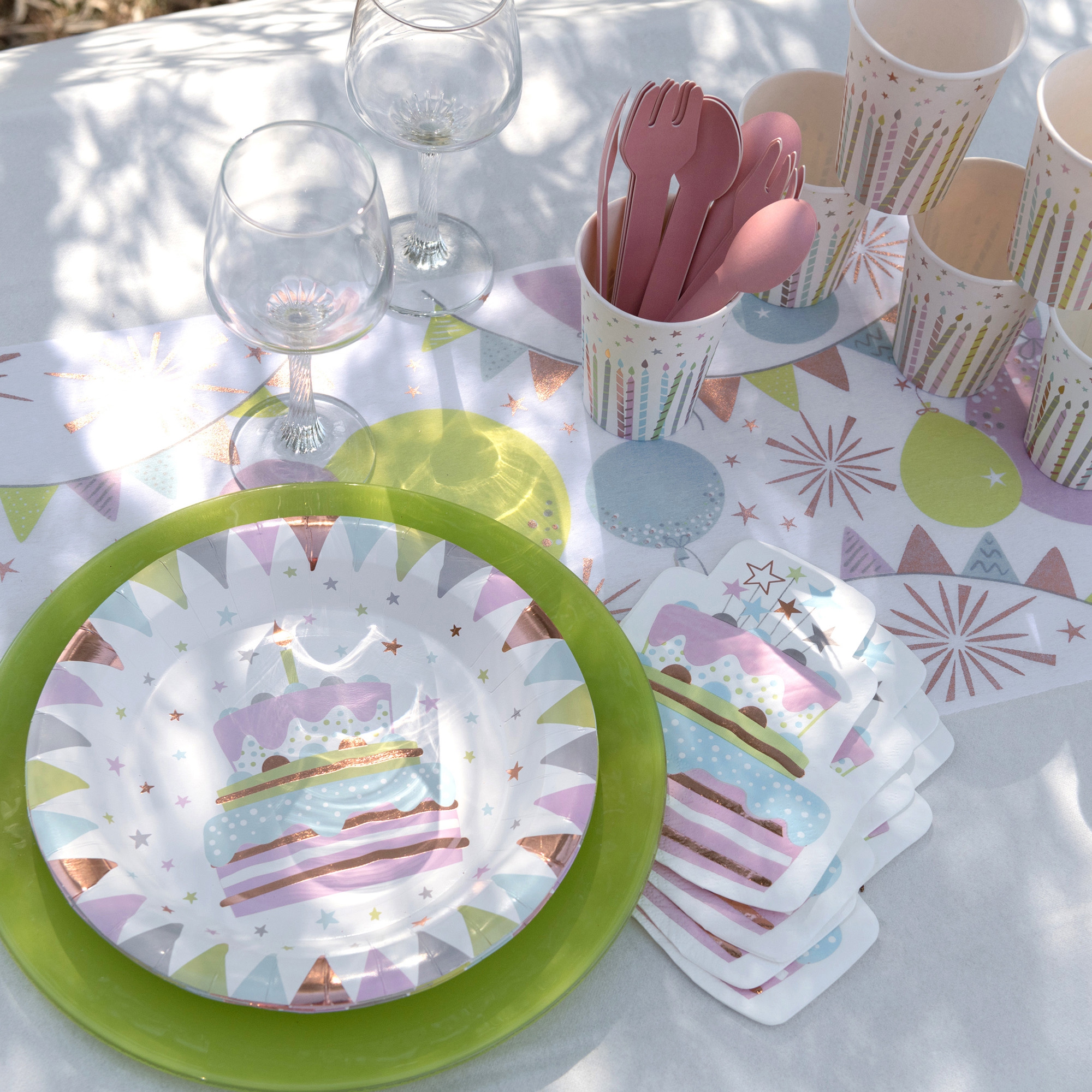 10 Servietten "Kuchen" Rosa 10 Servietten "Kuchen" Rosa