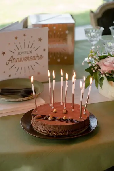 12 Kuchenkerzen inkl. Halter, Weiß/Roségold