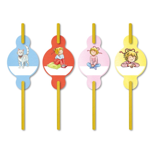 Conni - 8 Trinkhalme mit Namensschild Essen, Süßigkeiten, Bonbons, Baby, Person