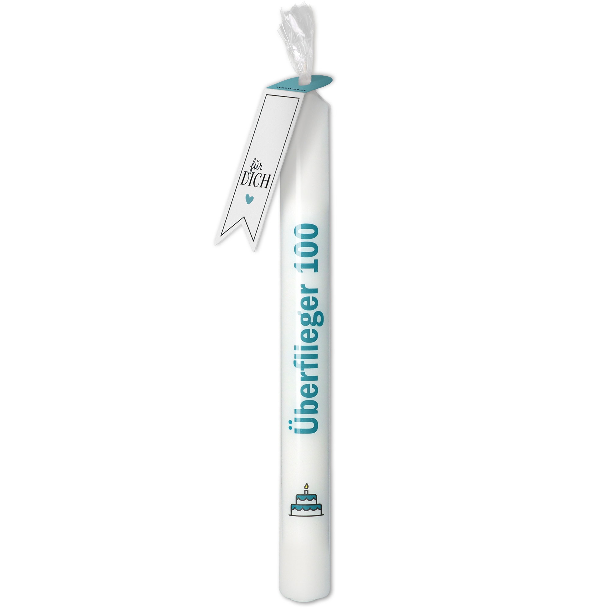 Stabkerze Weiß, Petrol "Überflieger 100" Stabkerze Weiß, Petrol "Überflieger 100"