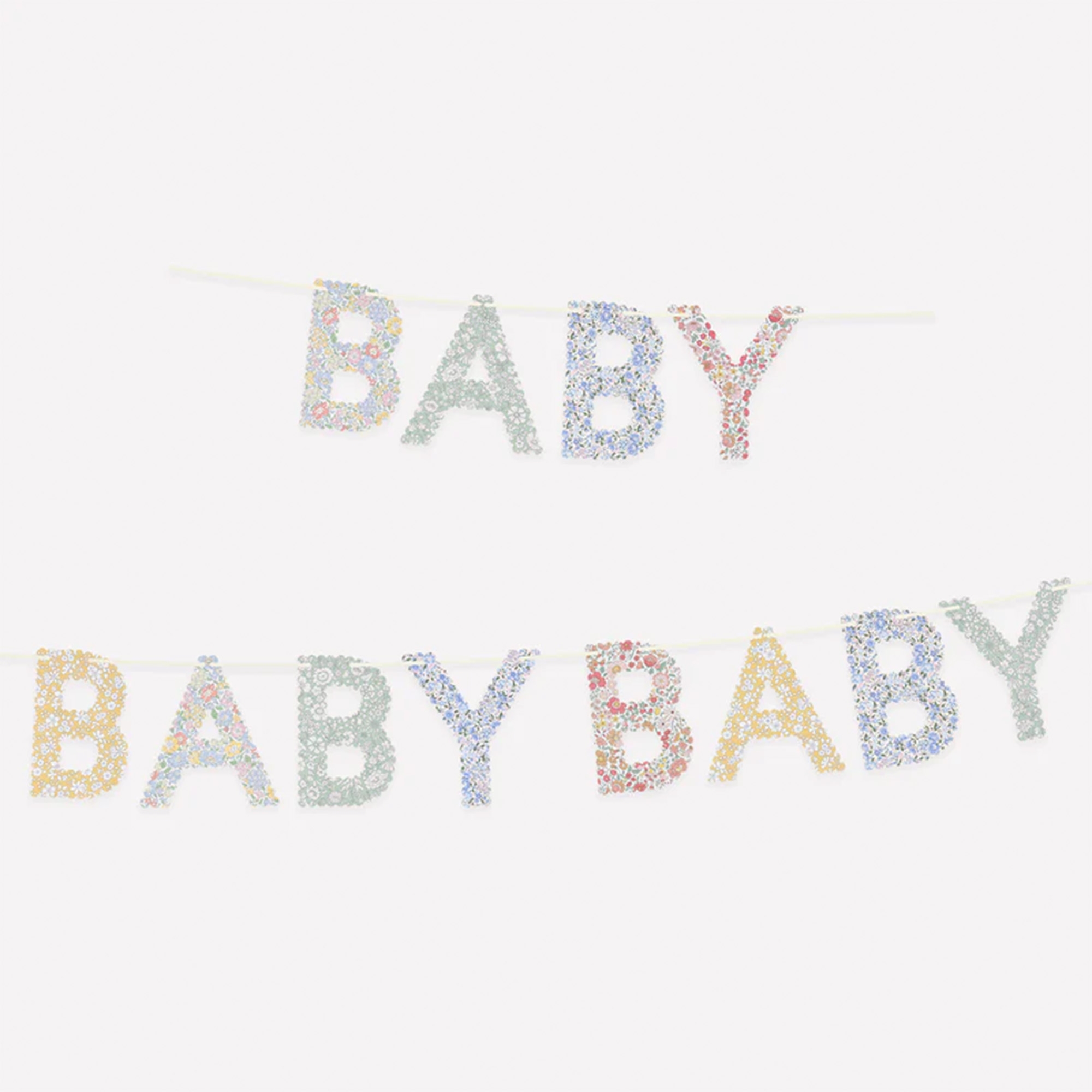 Baby, Banner, Floral letters, Garland, Decoration
