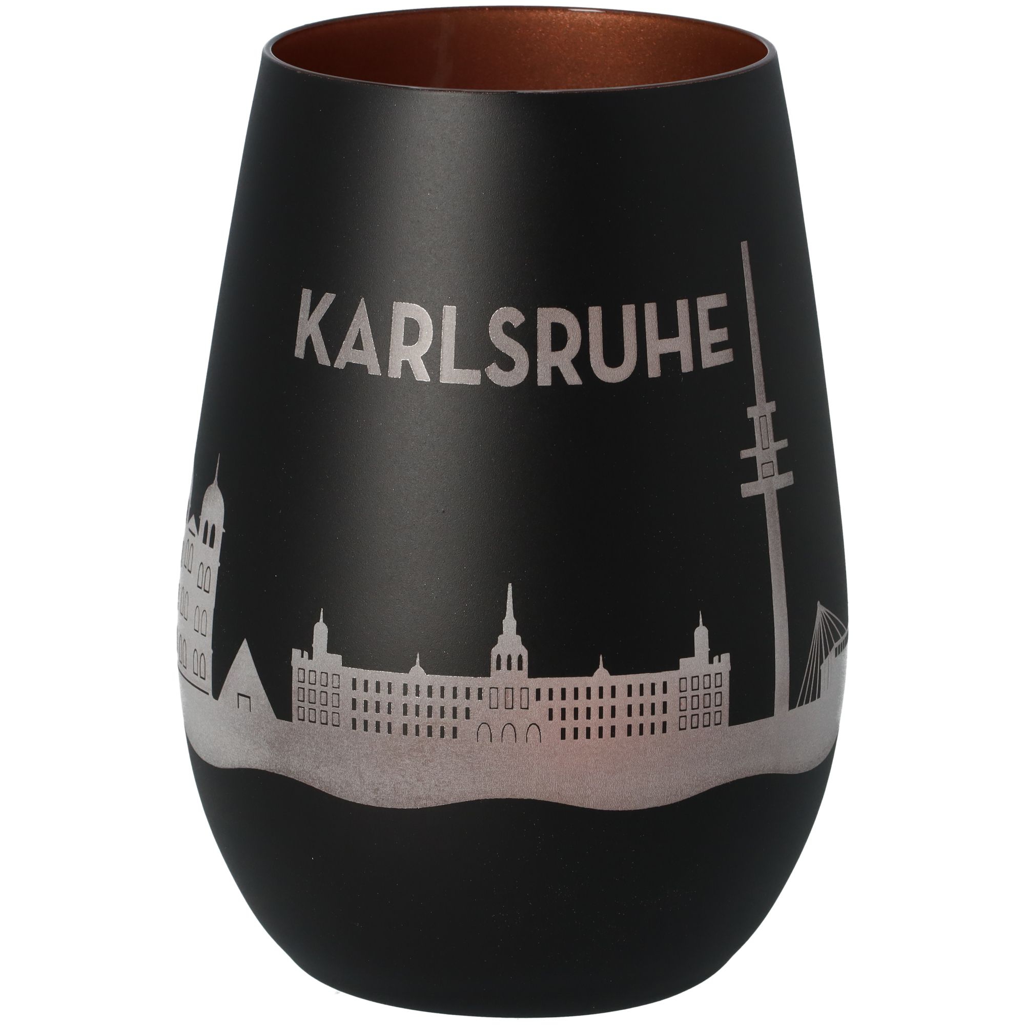 Windlicht Skyline Karlsruhe Schwarz/Bronze Windlicht Skyline Karlsruhe Schwarz/Bronze