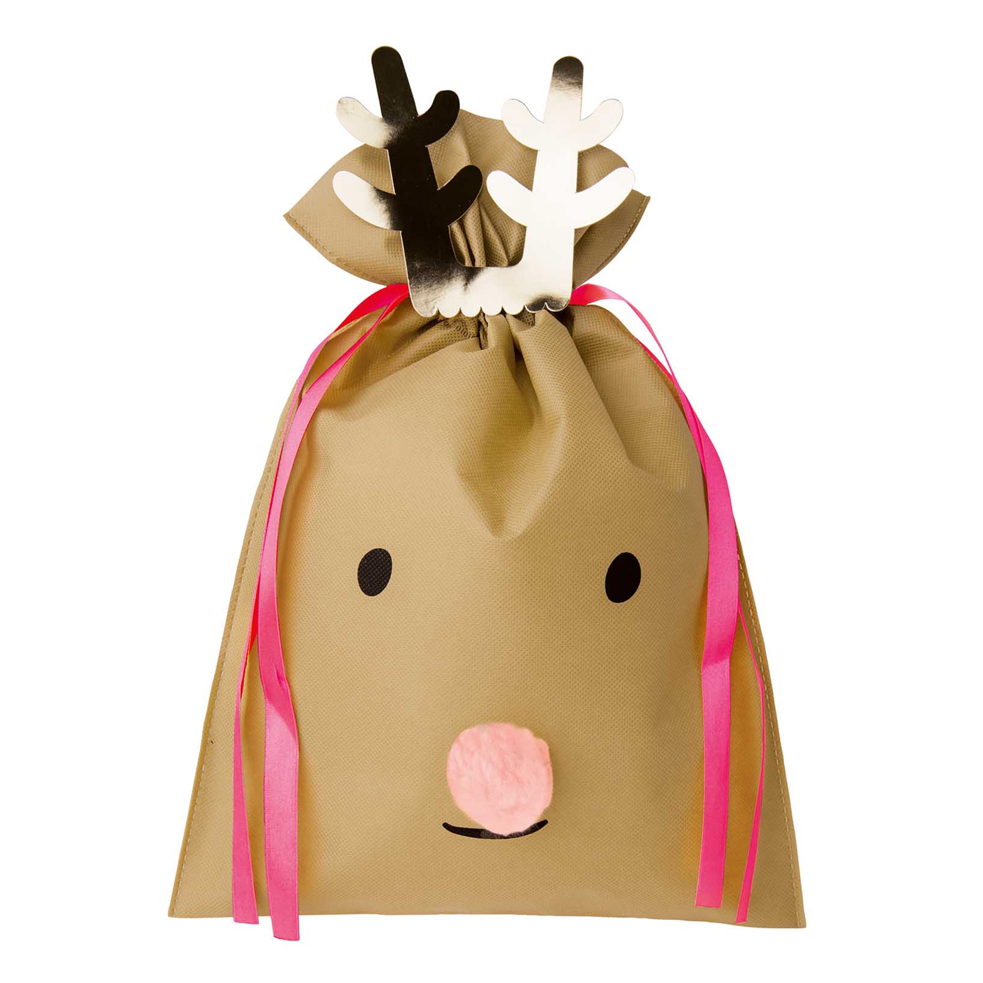 Geschenktasche "Rentier" Hellbraun, groß Geschenktasche "Rentier" Hellbraun, groß