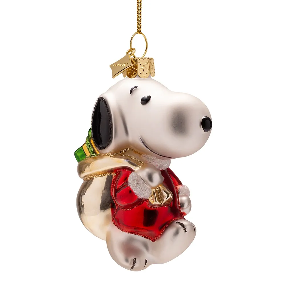 Weihnachtsbaumkugel, Snoopy, Hund, Rot, Schal