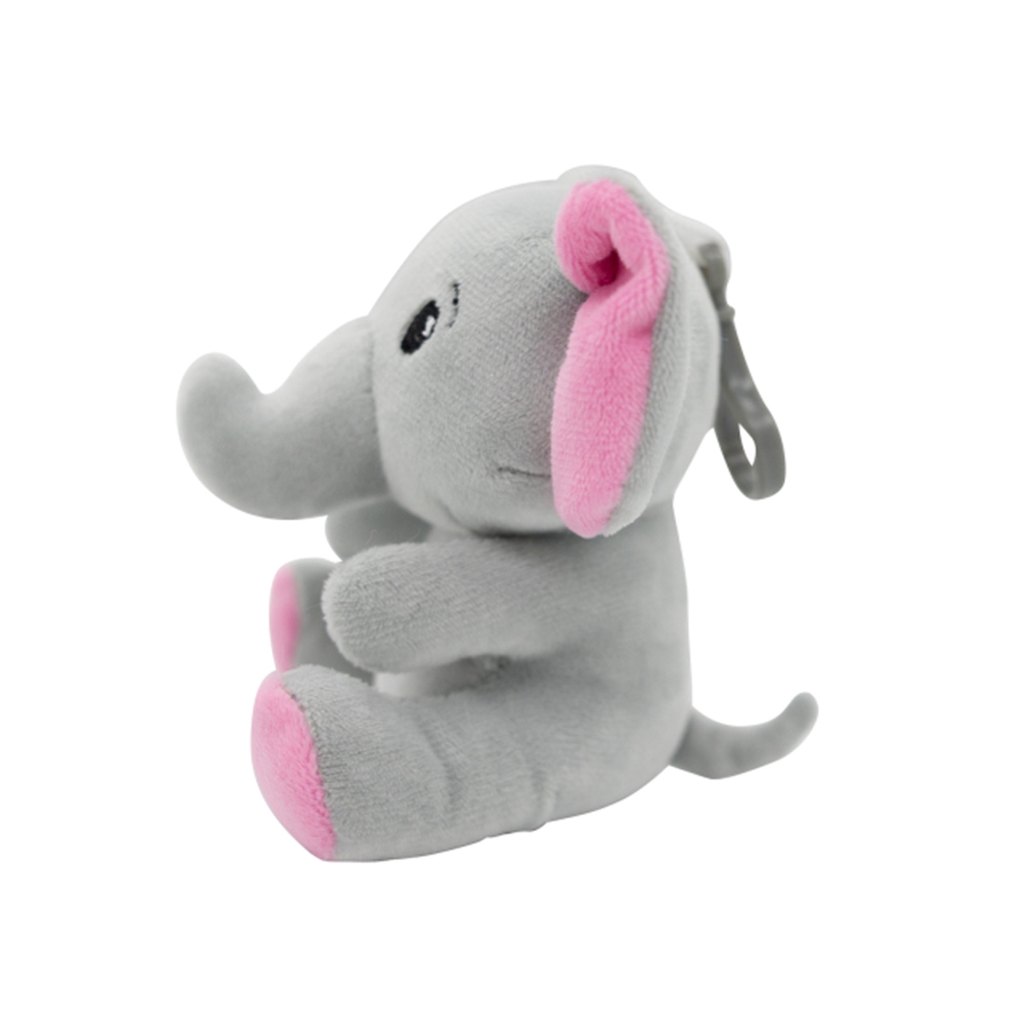 2-in-1 Plüschtier-Ballongewicht "Elefant mit rosa Ohren" 11 cm Plüsch, Spielzeug