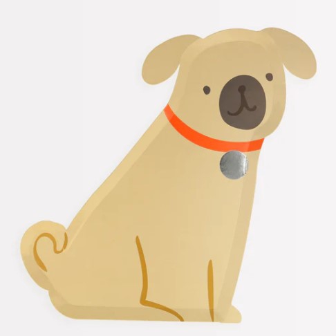 Meri Meri - 8 Pappteller "Hund" Meri Meri - 8 Pappteller "Hund"