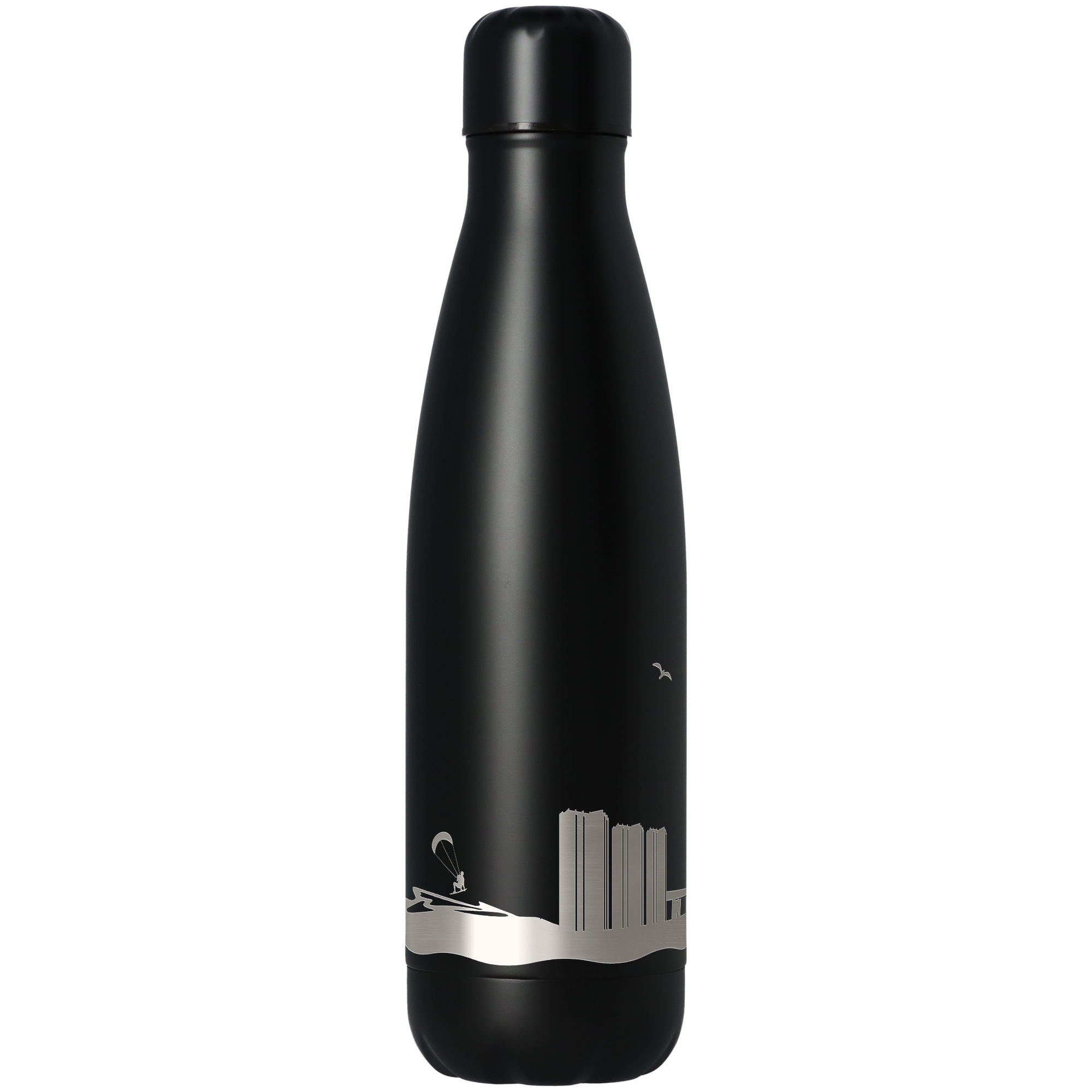 fd1a734ba98e2f3d1faba80a3edb990b847b8938 Trinkflasche Skyline Fehmarn Schwarz 500ml