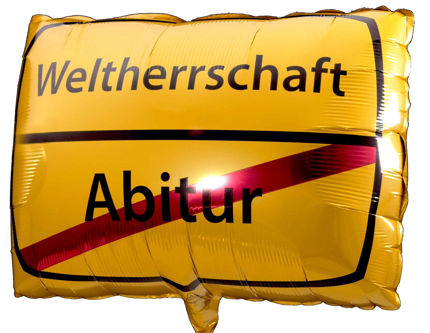 Folienballon "Abitur - Weltherrschaft" 43x30 cm