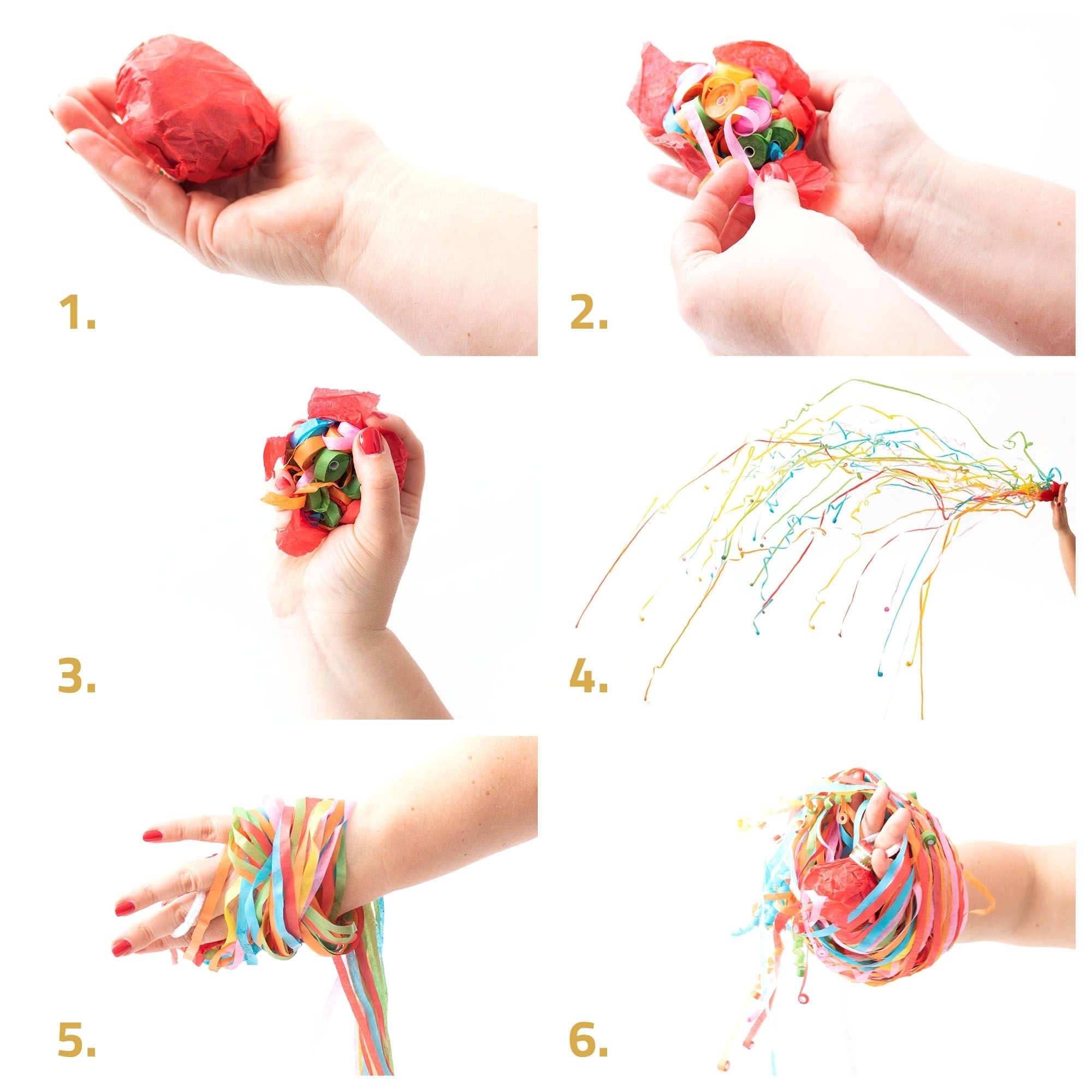 Wurfluftschlangen Bunt 12 Stück Wurfluftschlangen Bunt 12 Stück