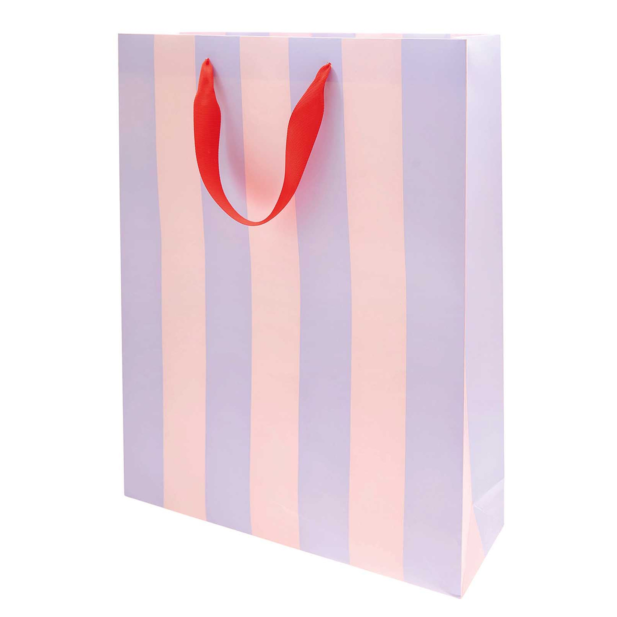 Geschenktüte Streifen Rosa/Flieder XL Geschenktüte Streifen Rosa/Flieder XL