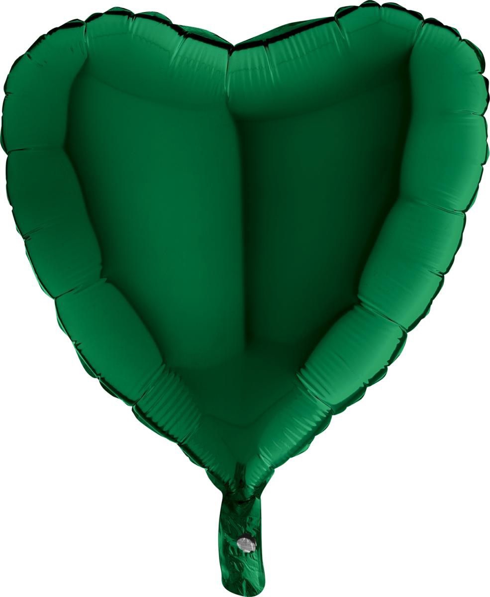 Folienballon Herz Dunkelgrün 45cm