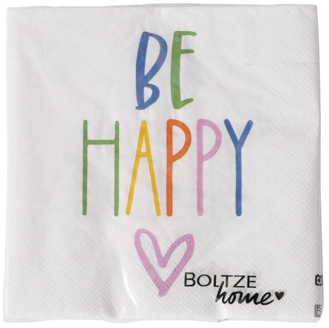 20 Papierservietten "Be Happy" 20 Papierservietten "Be Happy"