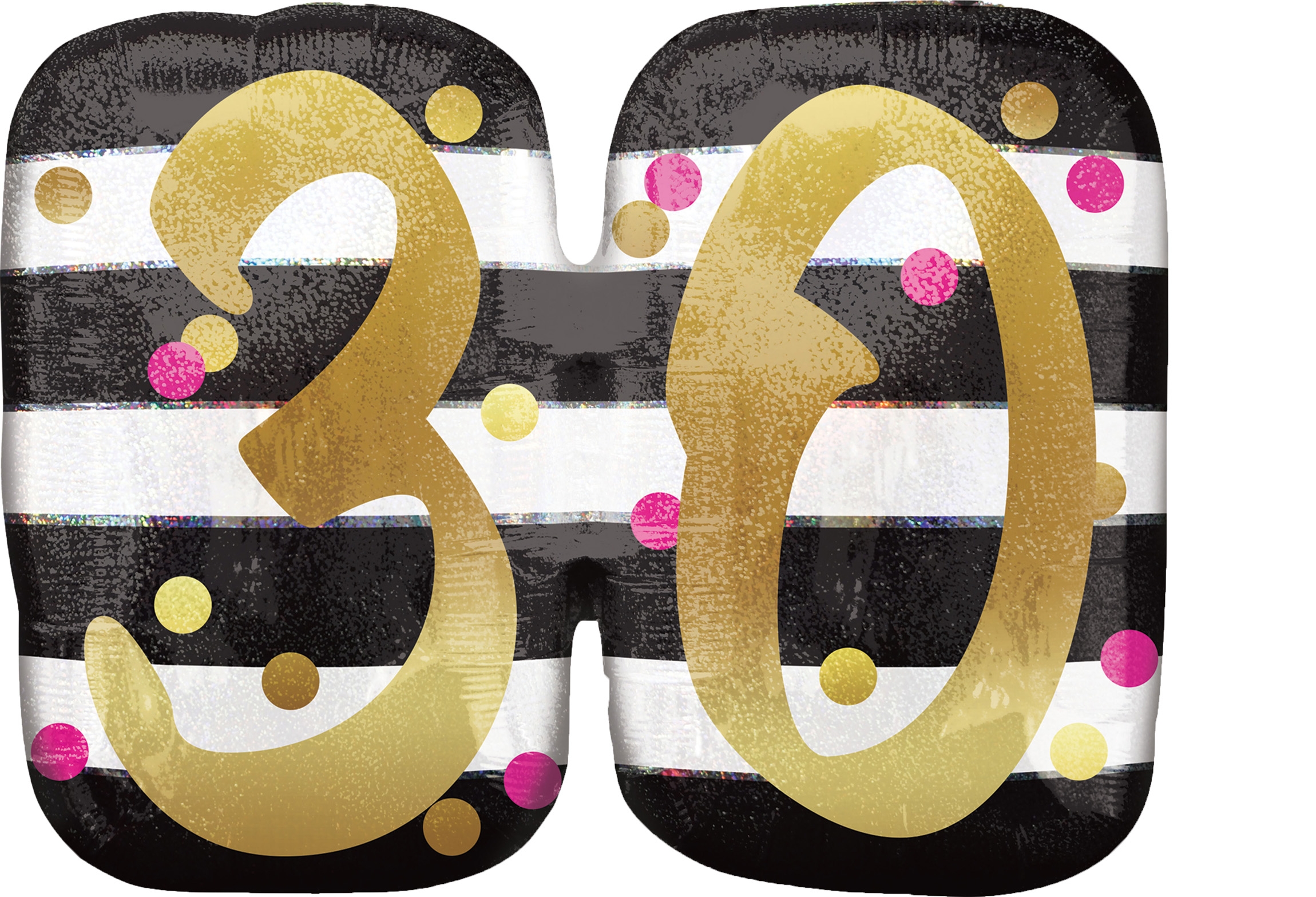 Folienballon Holographic Pink & Gold 30. Geburtstag 63x50 cm Folienballon Holographic Pink & Gold 30. Geburtstag 63x50 cm