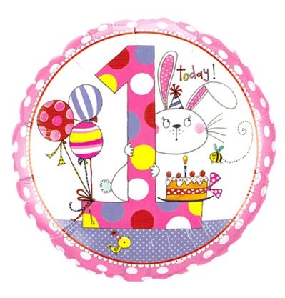 Folienballon Hase "1" 45cm Folienballon Hase "1" 45cm