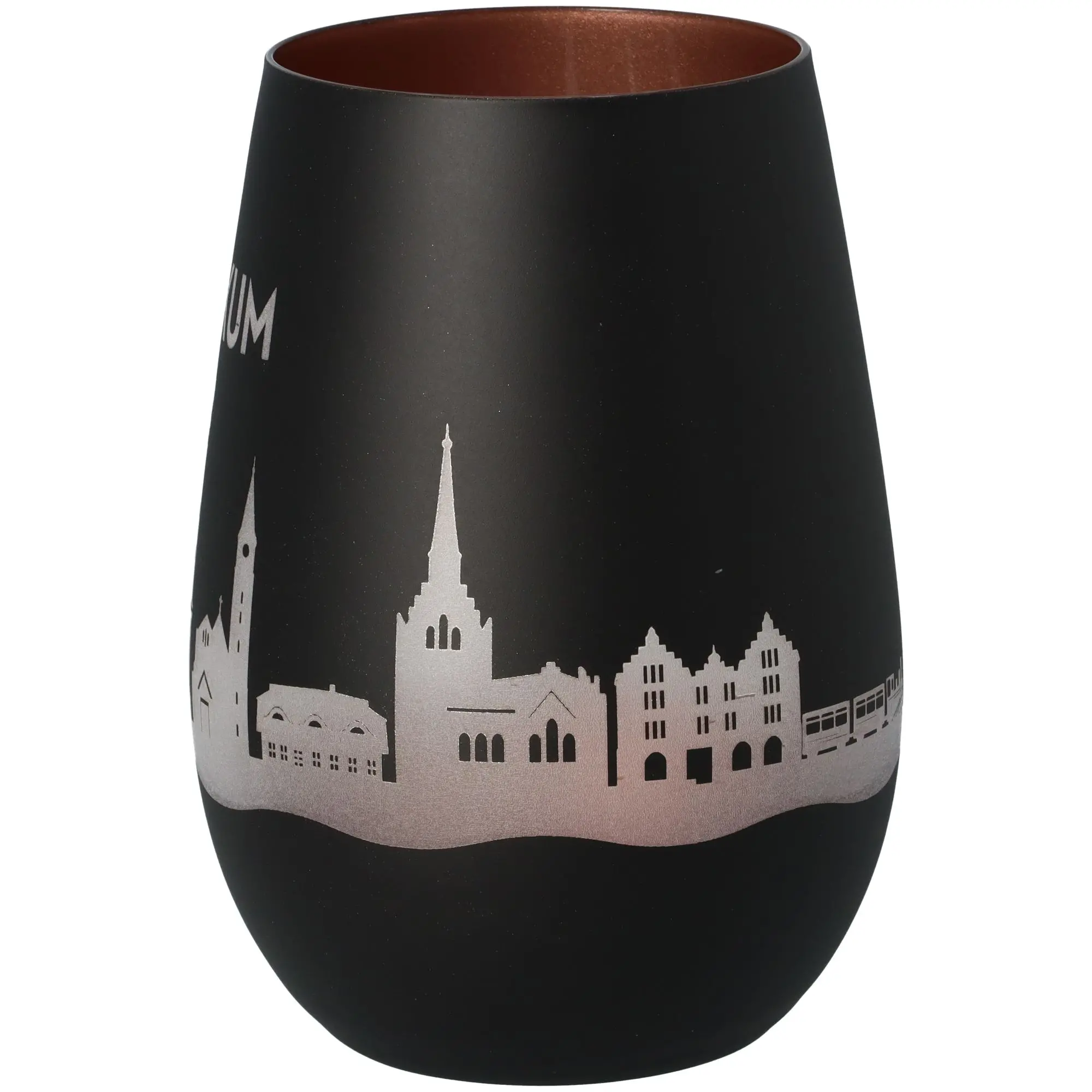 Windlicht Skyline Borkum Schwarz/Bronze