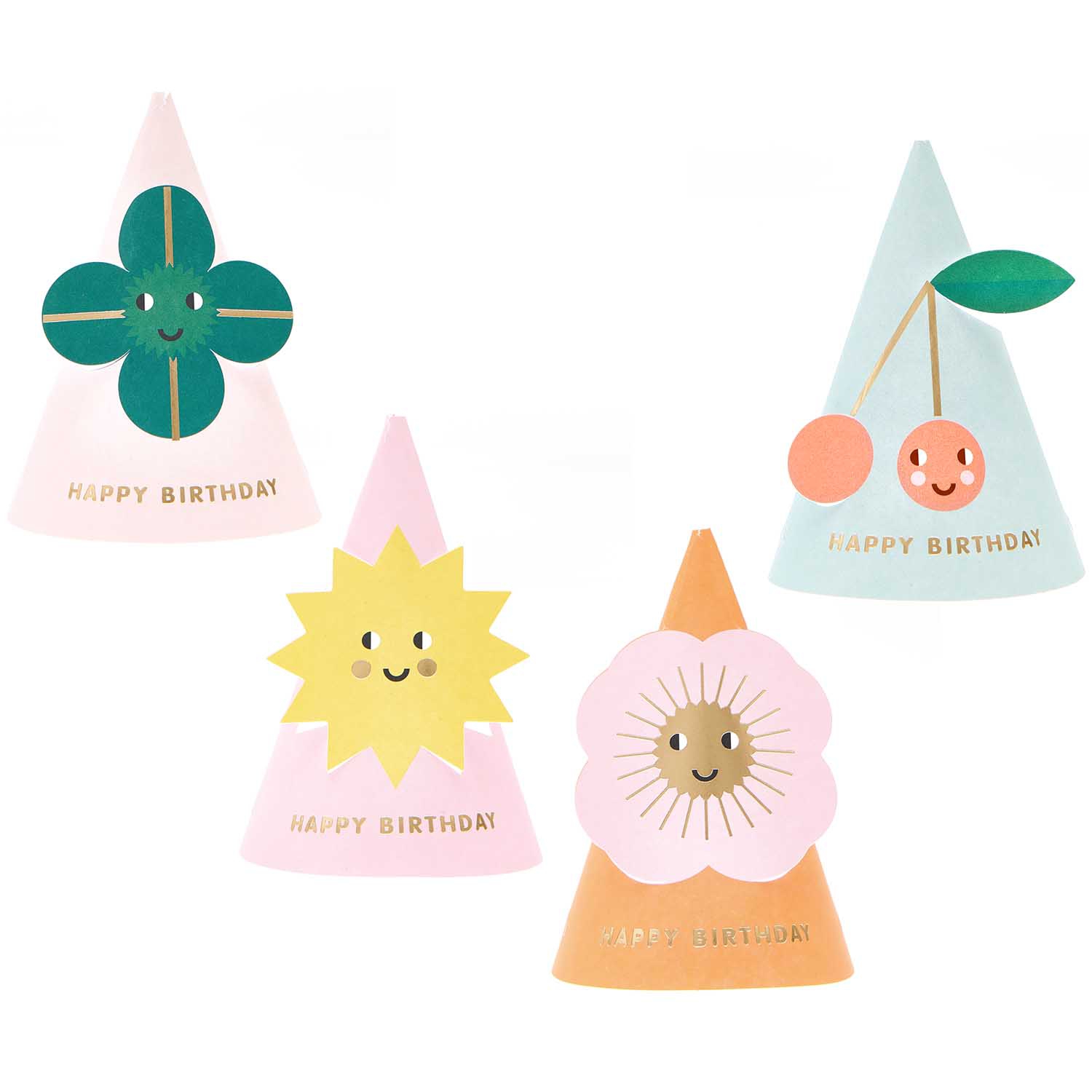 Mini Partyhüte "Happy Birthday"
