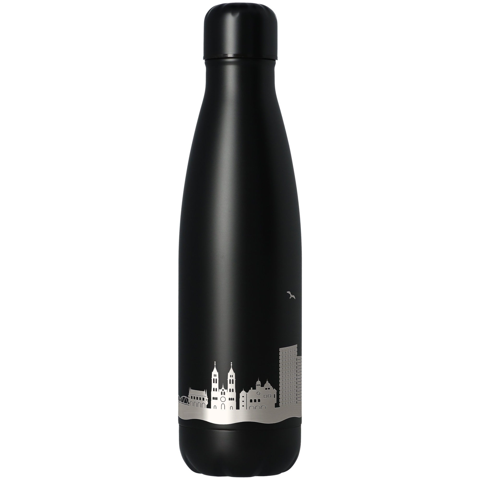 Trinkflasche Skyline Freiburg Schwarz 500ml