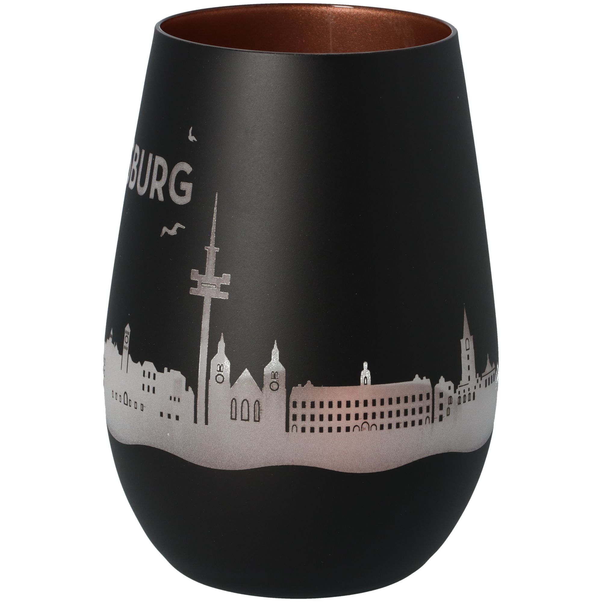 Windlicht Skyline Regensburg Schwarz/Bronze Windlicht Skyline Regensburg Schwarz/Bronze